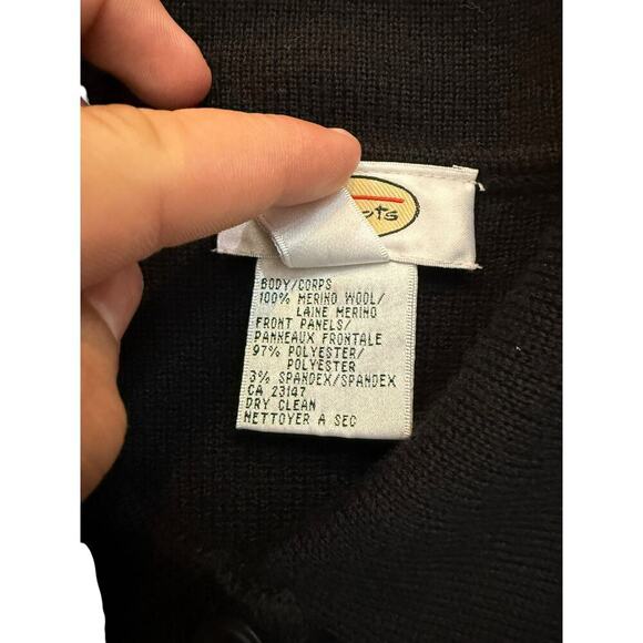 Talbots Women's Black 100% Merino Wool Long Sleeves Button Up Jacket Size XL - Picture 4 of 5